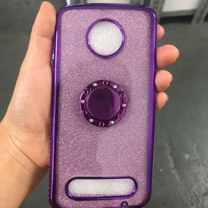 Moto z2 play glitters Ring Stand Case